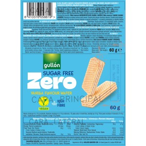 Gullón Sugar Free Wafle z nadzieniem o smaku waniliowym 60 g
